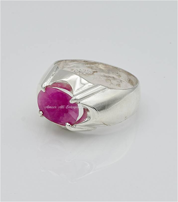 AAE 6676 Chandi Ring 925, Stone: Ruby