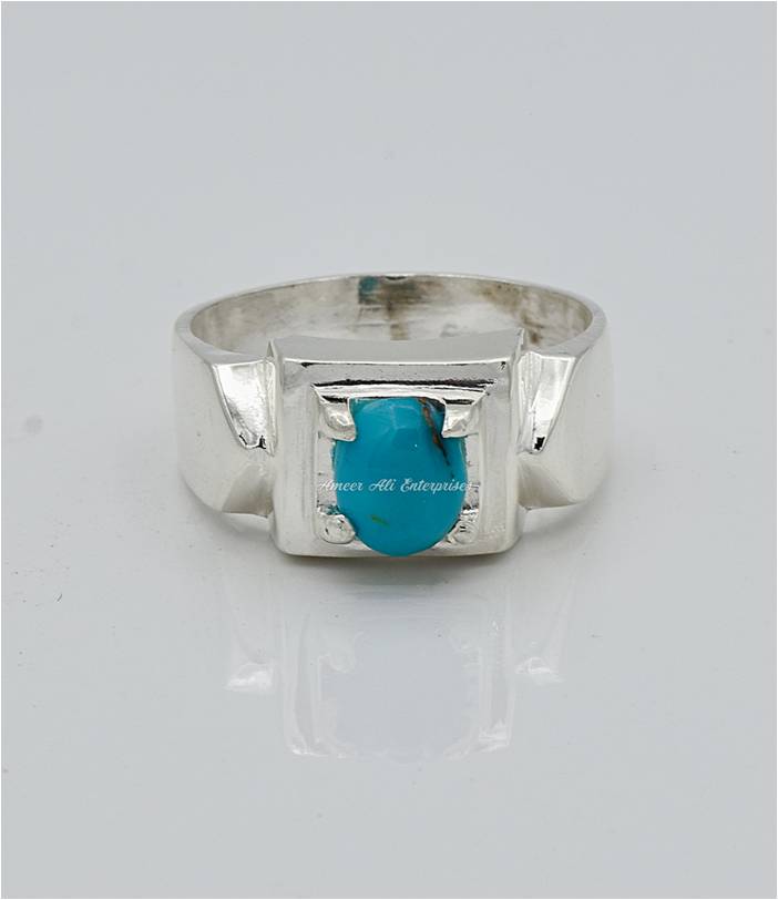 AAE 6584 Chandi Ring 925, Stone: Feroza