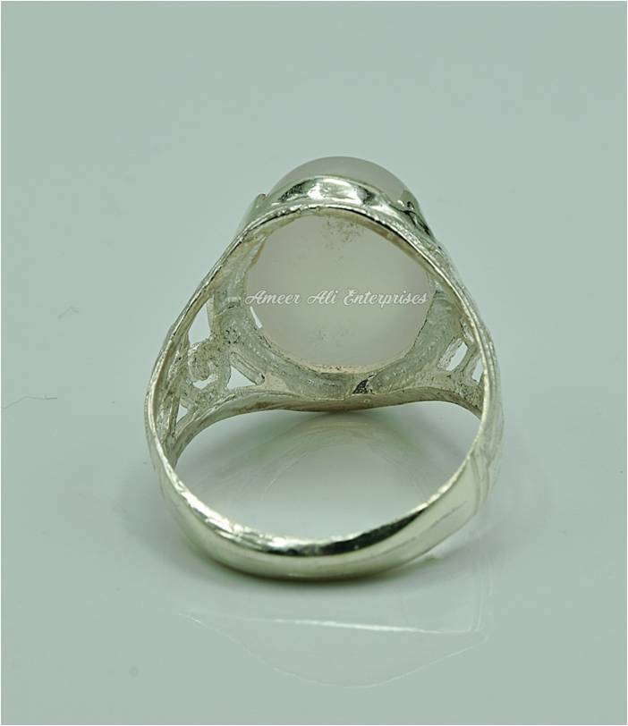 AAE 6866 Chandi Ring 925, Stone: Dur e Najaf