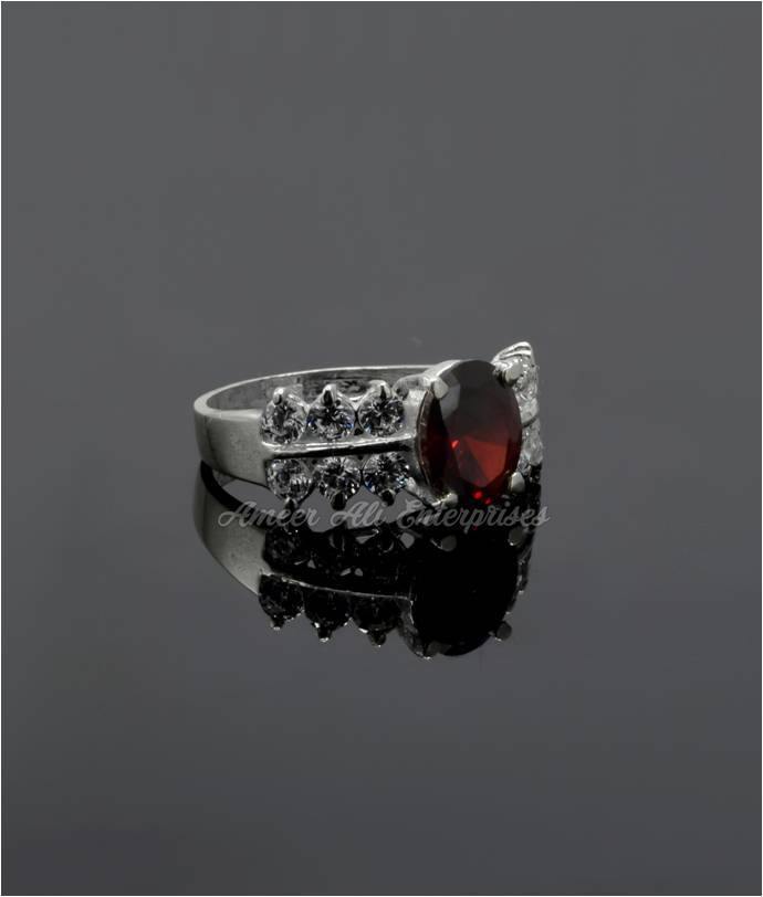 AAE 6115 Chandi Ring 925, Stone: Zircon - AmeerAliEnterprises