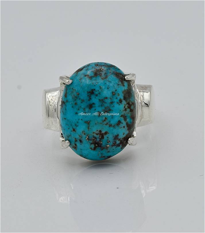 AAE 6586 Chandi Ring 925, Stone: Shajri Feroza