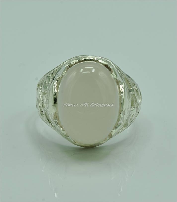 AAE 6866 Chandi Ring 925, Stone: Dur e Najaf