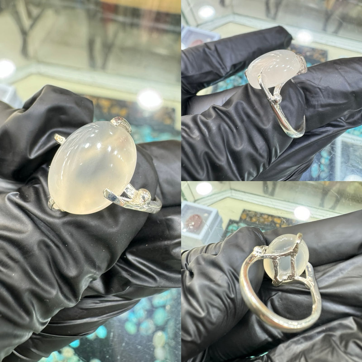 AAE 7787 Chandi Ring 925, Stone: Dur e Najaf