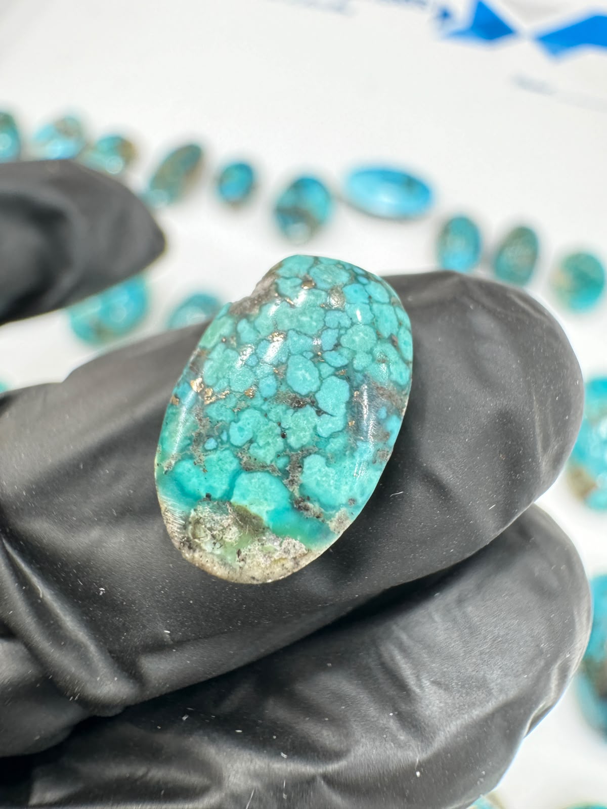 AAE SF 002 Natural Shajri Feroza Stone – Original Turquoise Gemstone