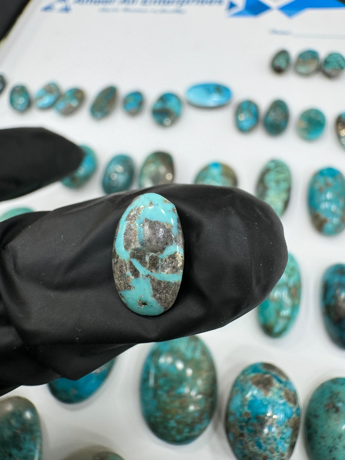 AAE SF 003 Natural Shajri Feroza Stone – Original Turquoise Gemstone