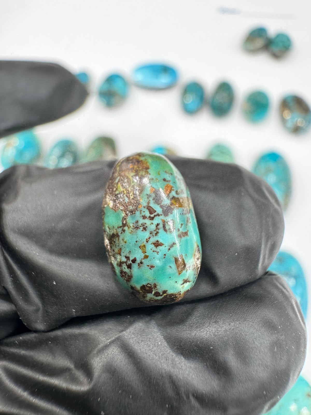 AAE SF 004 Natural Shajri Feroza Stone – Original Turquoise Gemstone