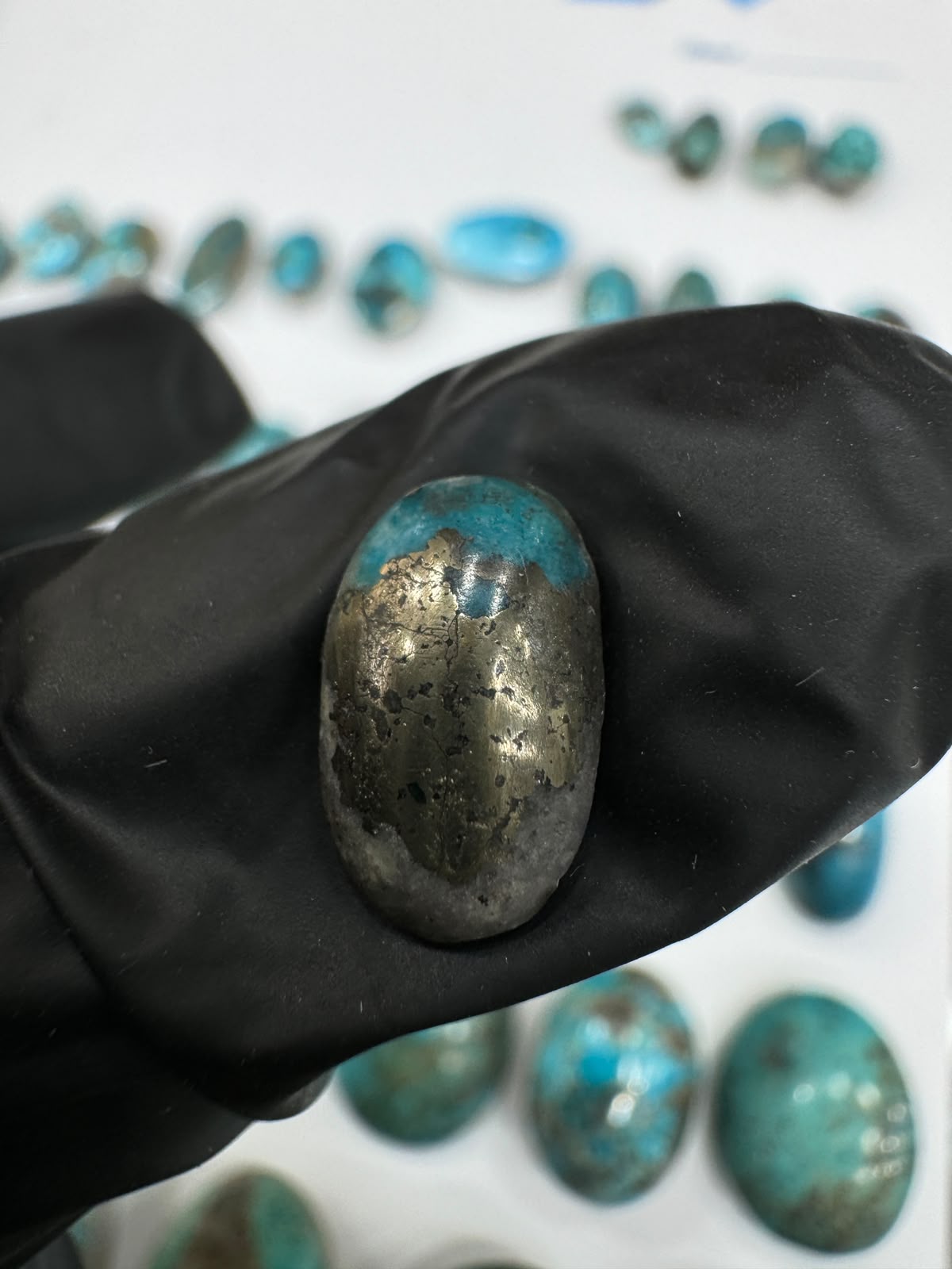 AAE SF 007 Natural Shajri Feroza Stone – Original Turquoise Gemstone