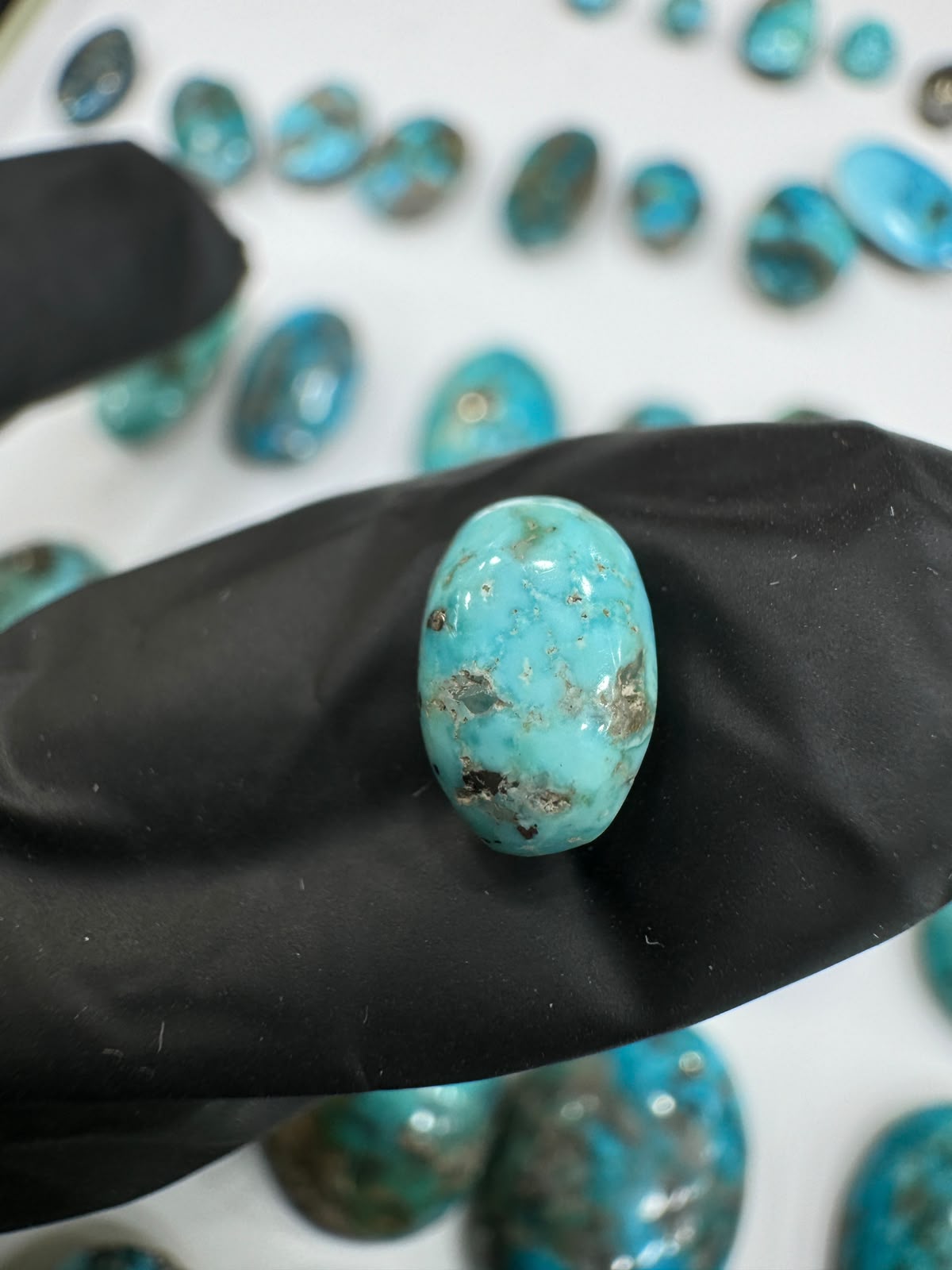 AAE SF 009 Natural Shajri Feroza Stone – Original Turquoise Gemstone