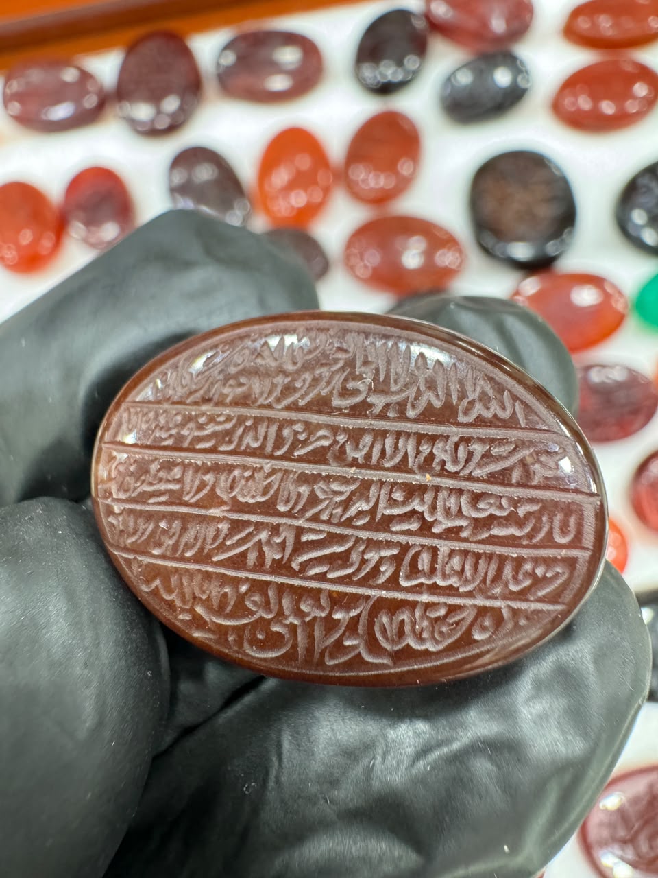 AAE AQ 011 Premium Natural Aqeeq Stone with Islamic Engraving