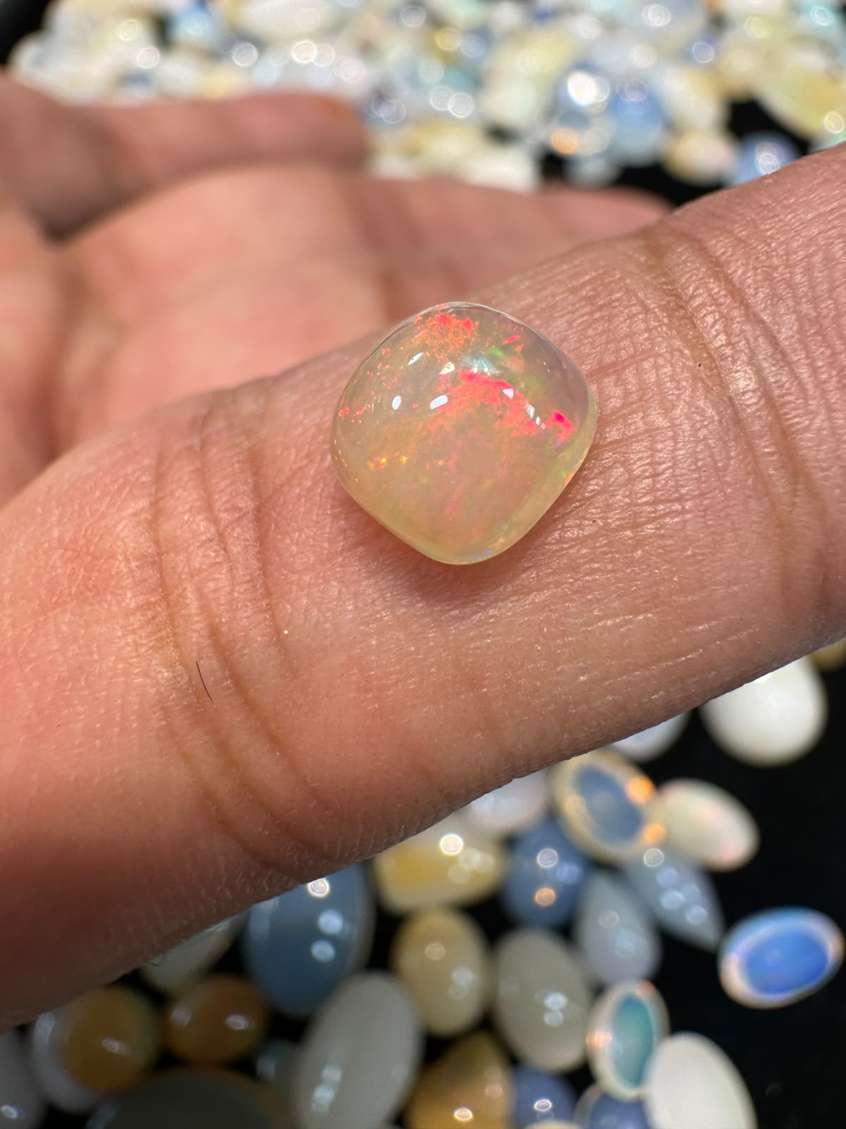 White Ethiopian Opal Stone WO 013 1 Carat