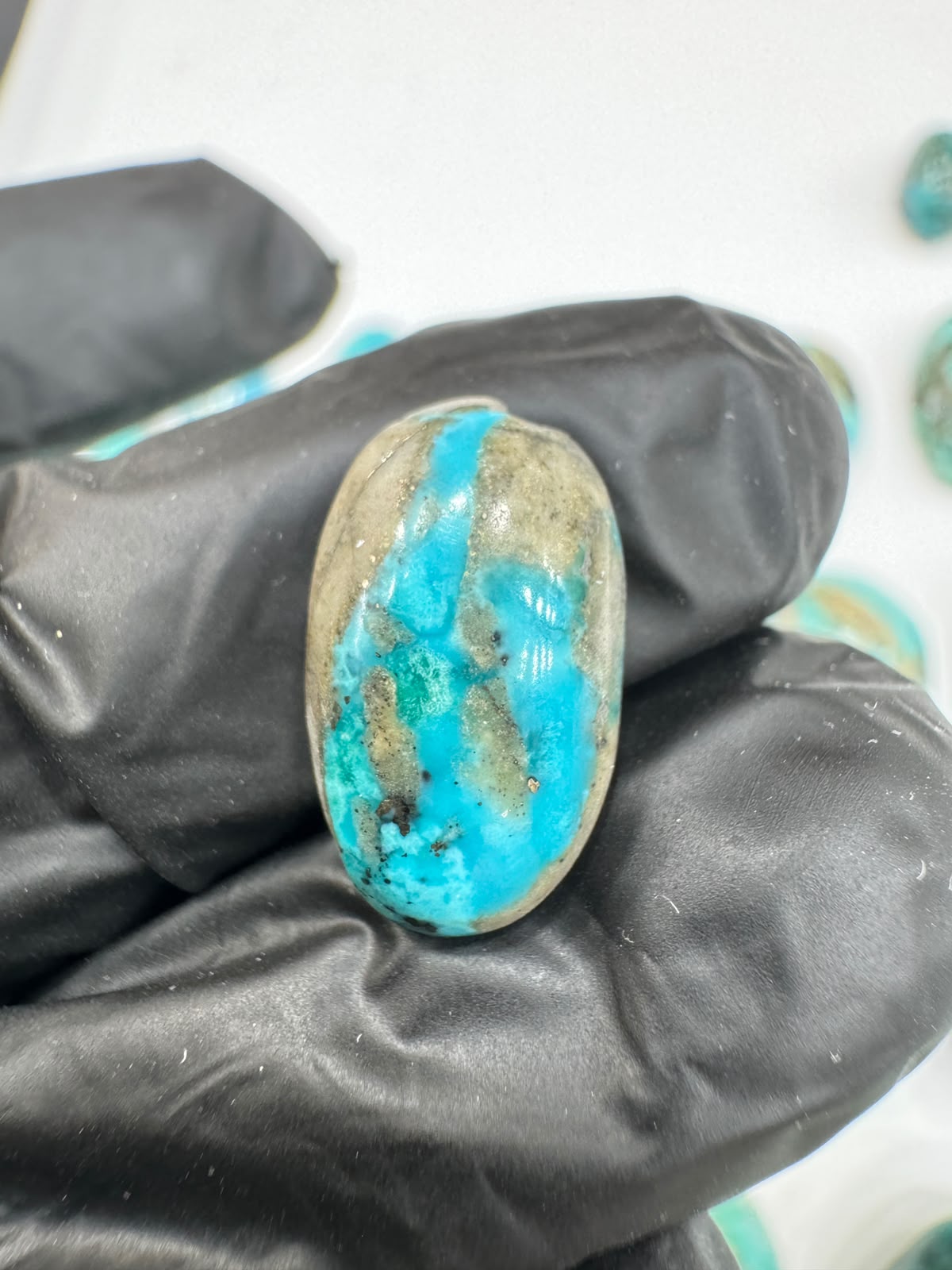 AAE SF 019 Natural Shajri Feroza Stone – Original Turquoise Gemstone