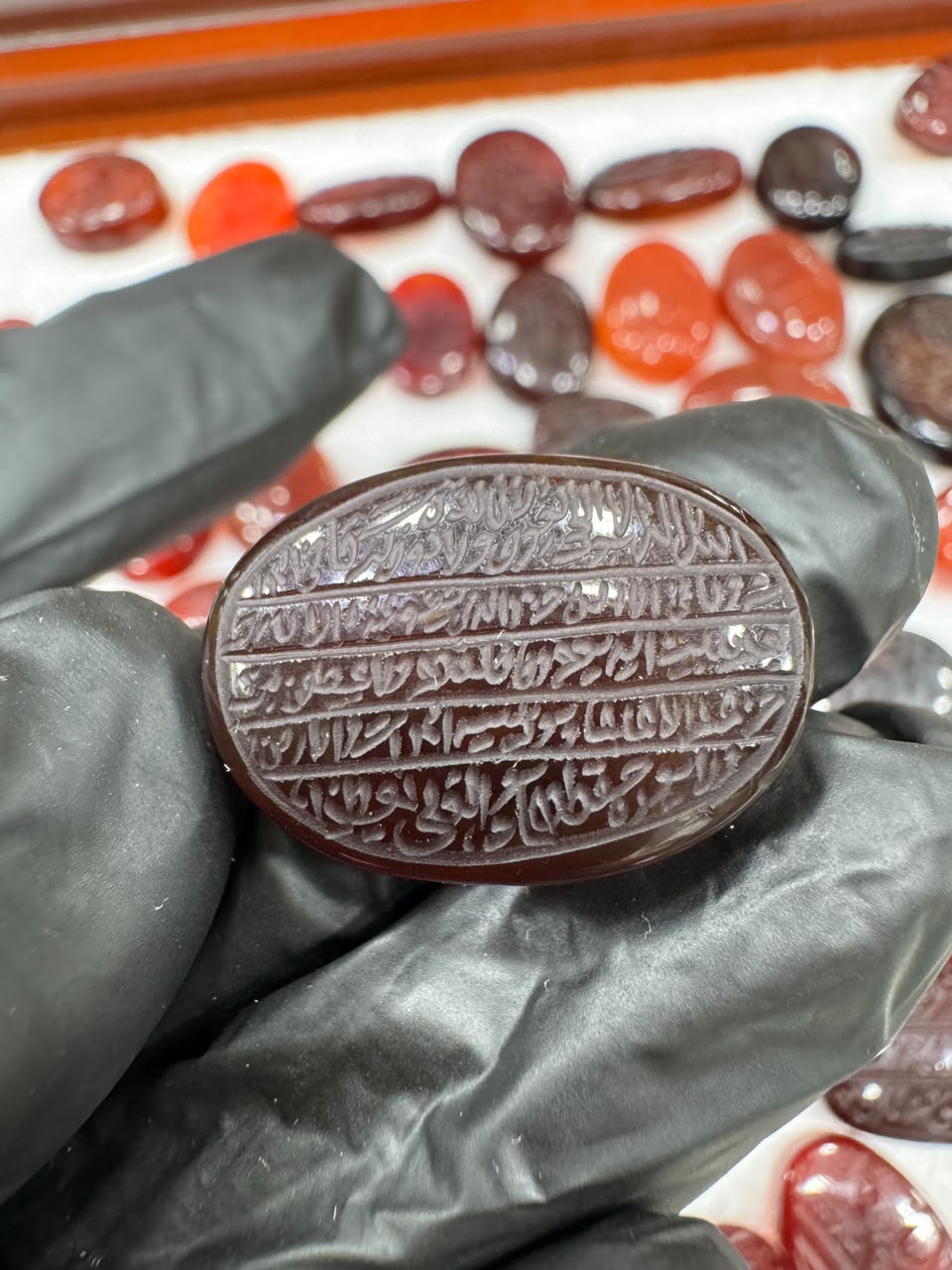 AAE AQ 027 Premium Natural Aqeeq Stone with Islamic Engraving