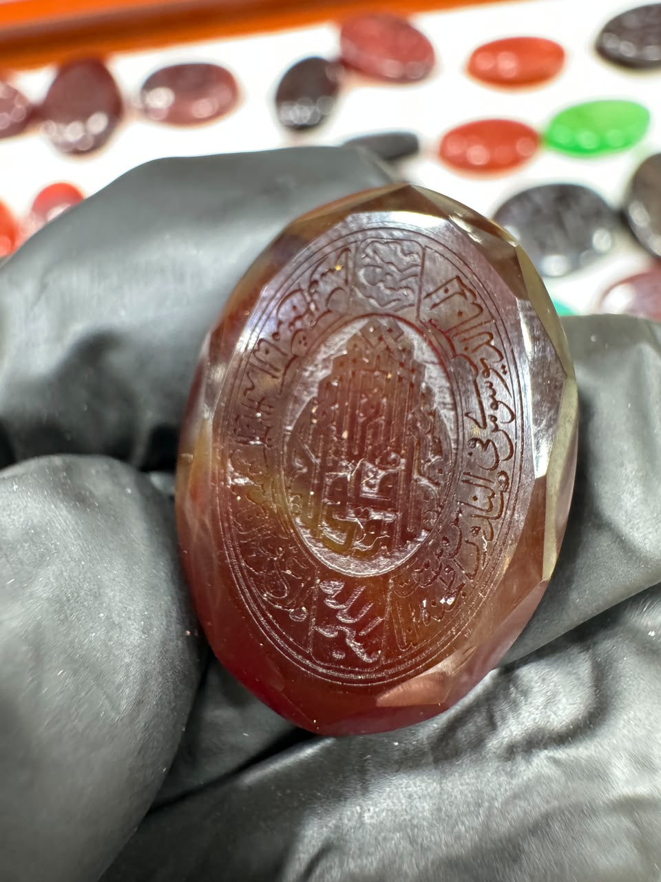AAE AQ 030 Premium Natural Aqeeq Stone with Islamic Engraving