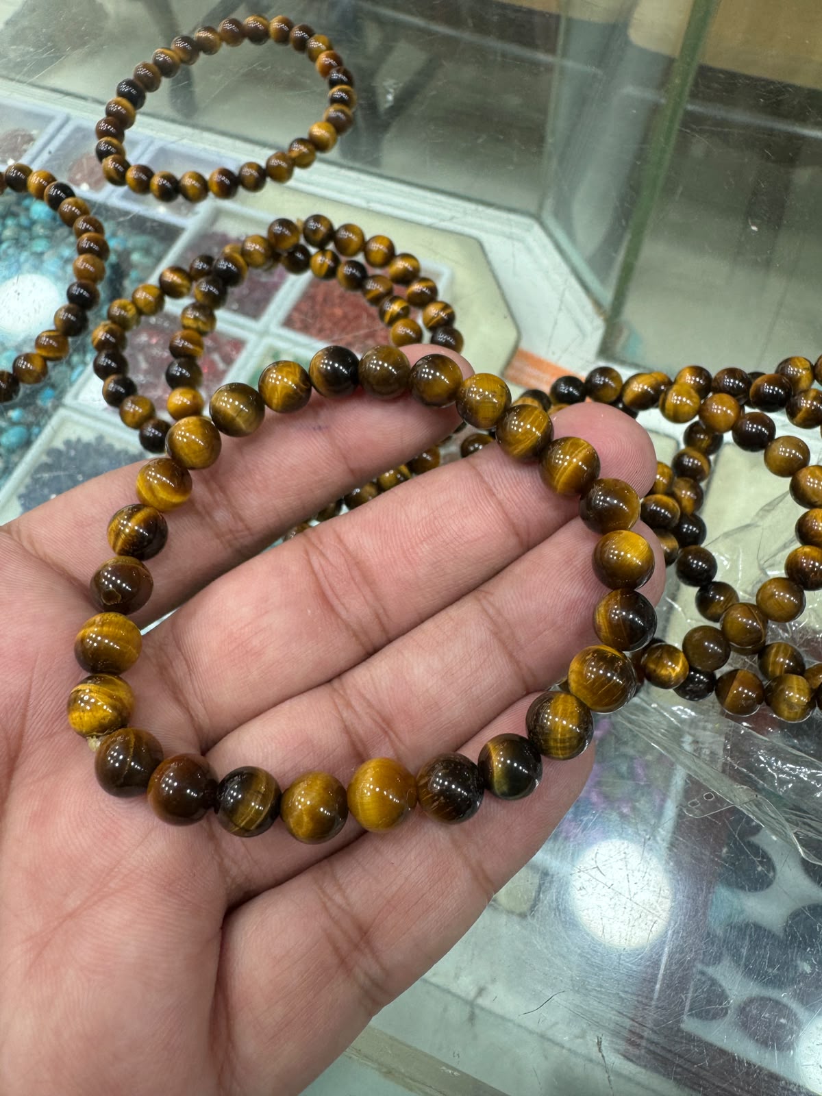 AAE PB 038 Processed Tiger Stones Bracelet.