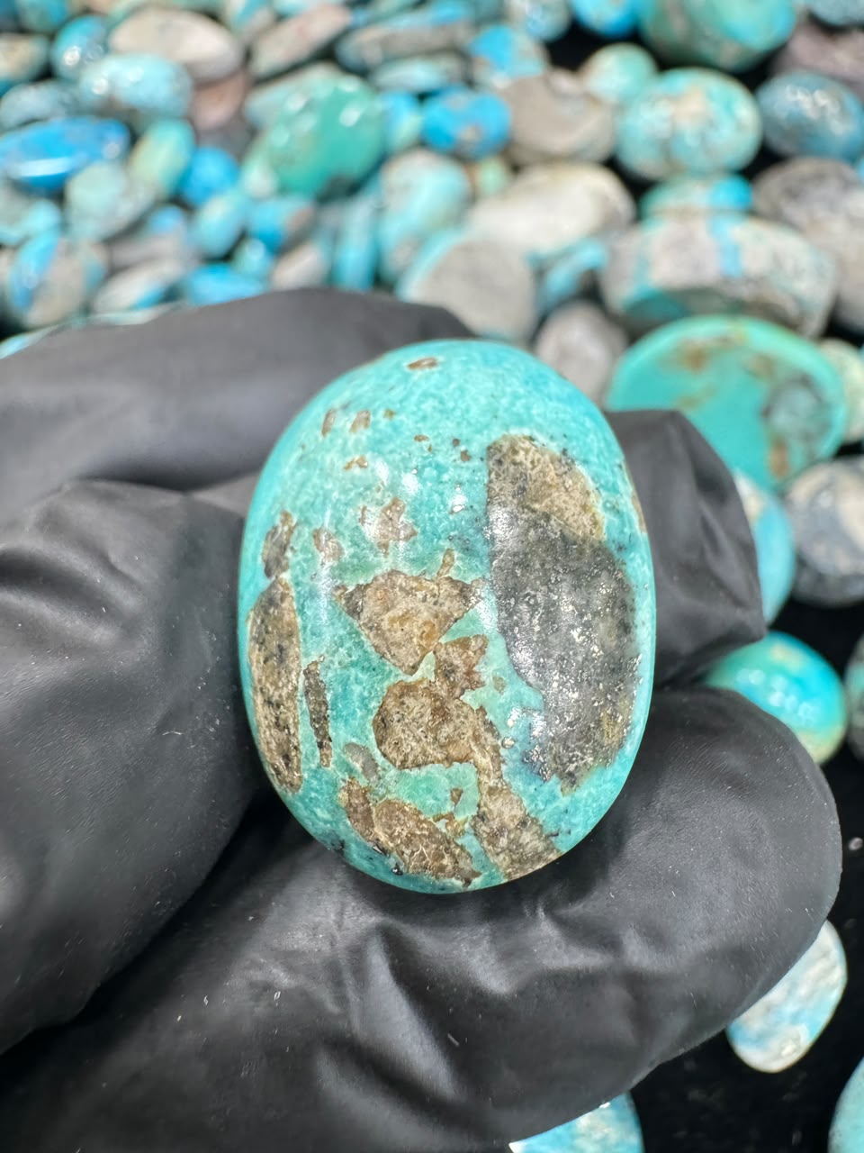 AAE SF 041 Natural Shajri Feroza Stone – Original Turquoise Gemstone