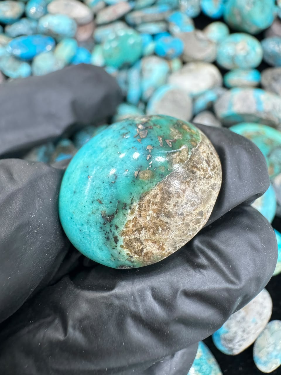 AAE SF 045 Natural Shajri Feroza Stone – Original Turquoise Gemstone