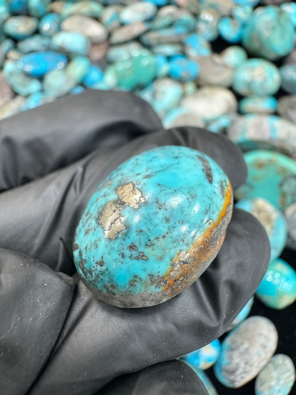 AAE SF 048 Natural Shajri Feroza Stone – Original Turquoise Gemstone