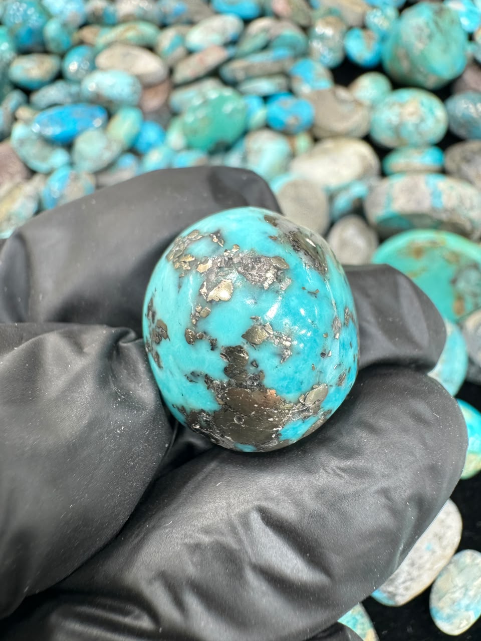 AAE SF 049 Natural Shajri Feroza Stone – Original Turquoise Gemstone