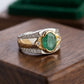 AAE 7778 Chandi Ring 925, Stone Emerald (Zamurd)