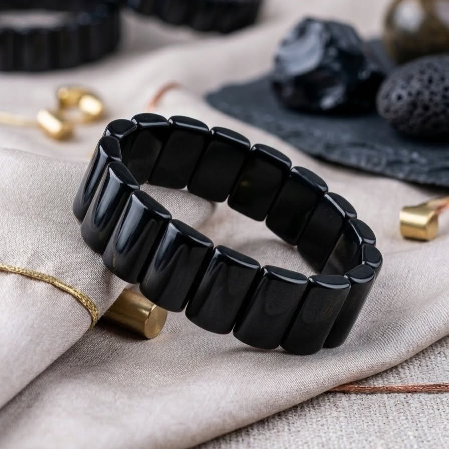 AAE PB 005 Black Aqeeq Bracelet