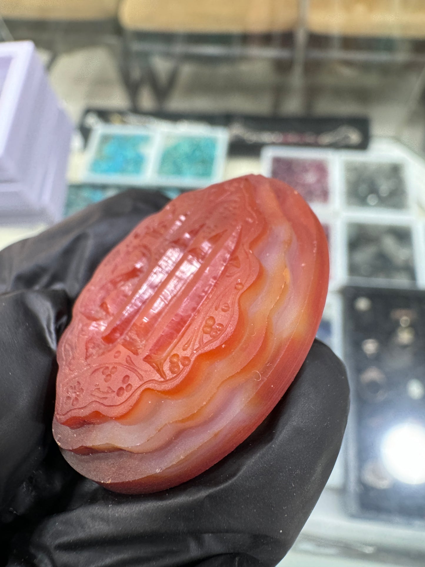 Premium Natural Aqeeq Stone with Islamic Engraving
