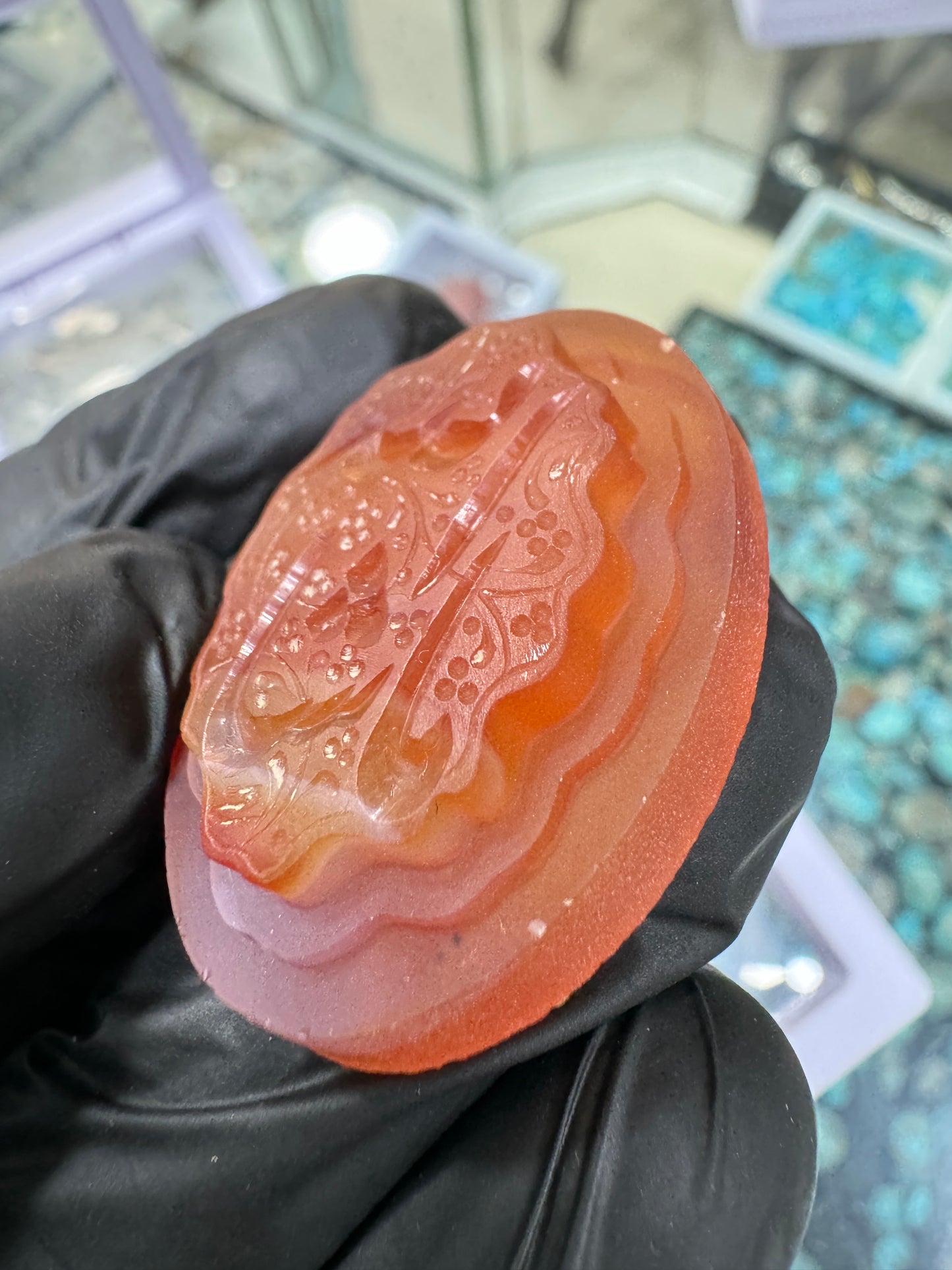 Premium Natural Aqeeq Stone with Islamic Engraving