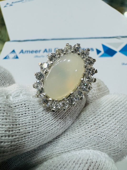 Premium Quality Dur e Najaf Stone Chandi Ring