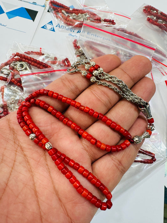 Coral Marjan Stones Tasbeeh