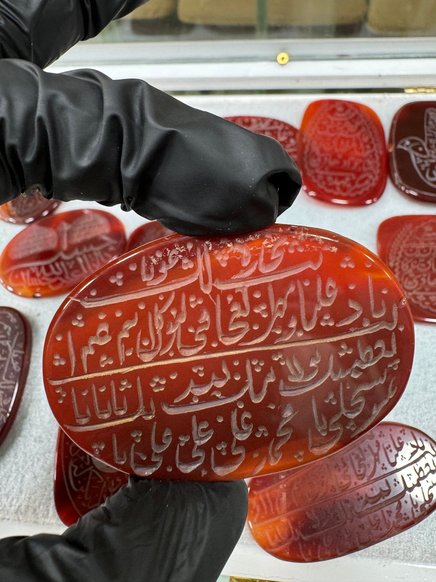 Premium Natural Aqeeq Stone with Islamic Engraving