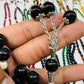 12 mm Black Aqeeq Captan Tasbeeh
