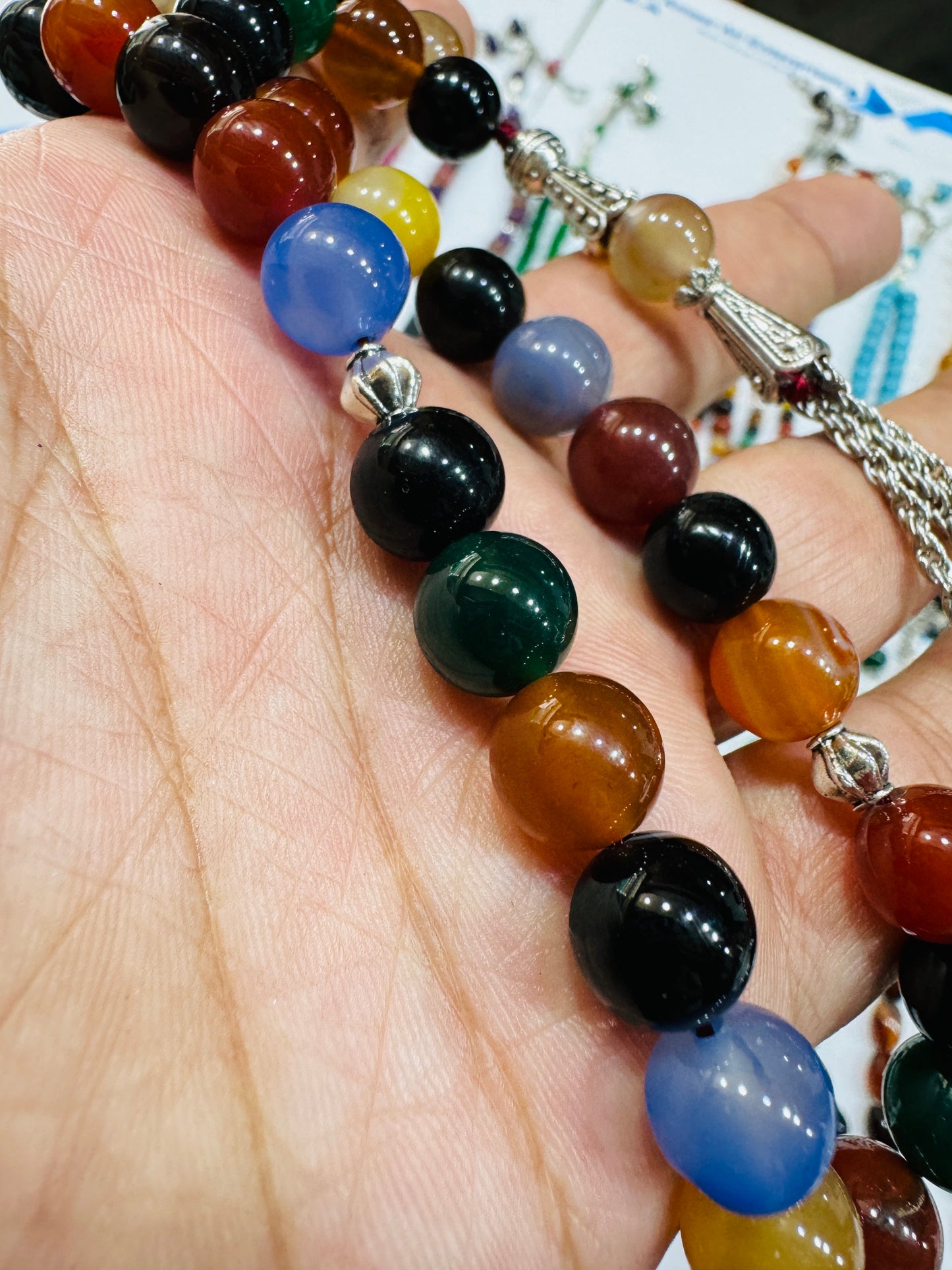10 mm Umul Baneen Aqeeq Stones Tasbeeh