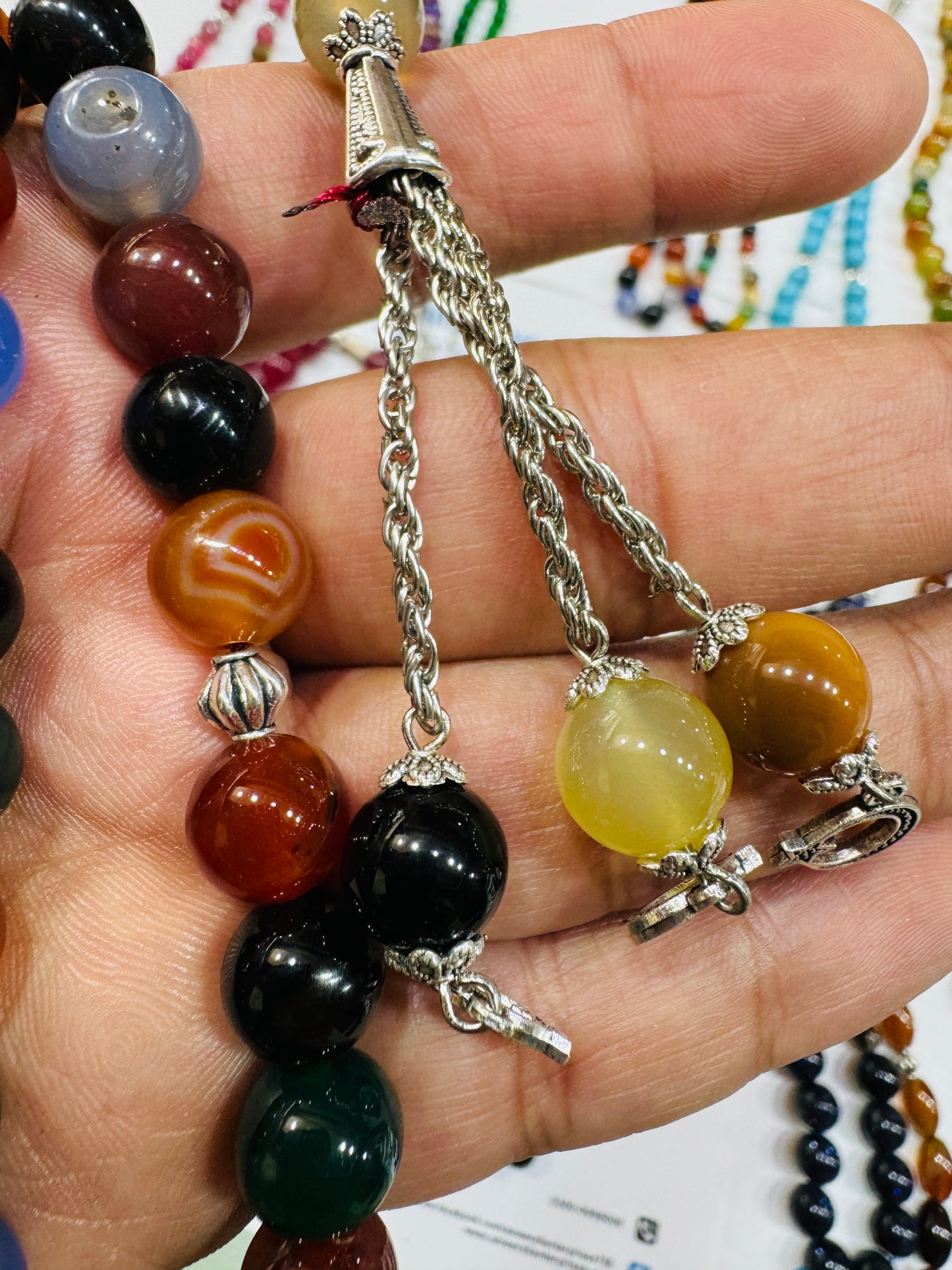 10 mm Umul Baneen Aqeeq Stones Tasbeeh