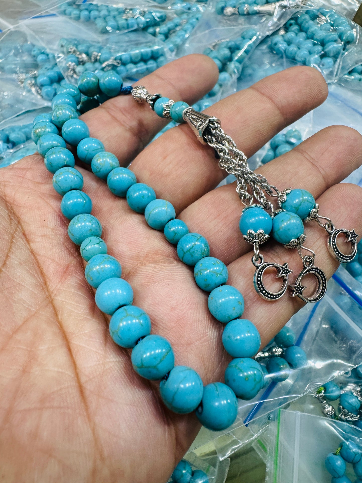 8 mm Feroza Stones Tasbeeh