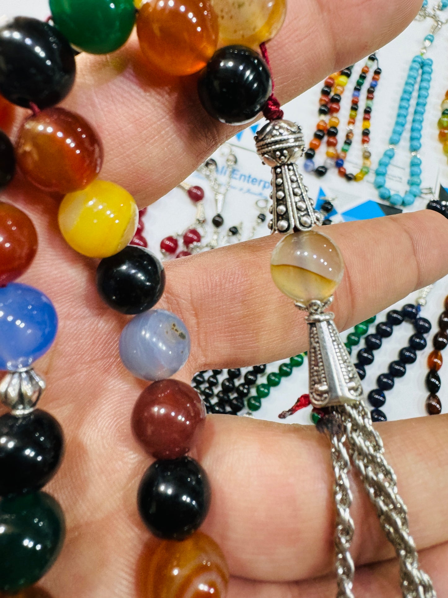 10 mm Umul Baneen Aqeeq Stones Tasbeeh