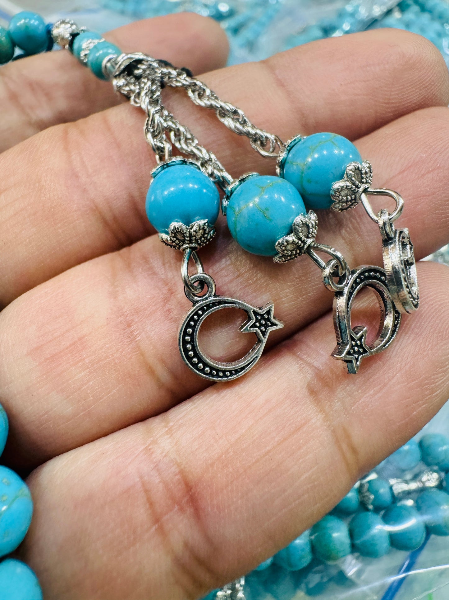 8 mm Feroza Stones Tasbeeh