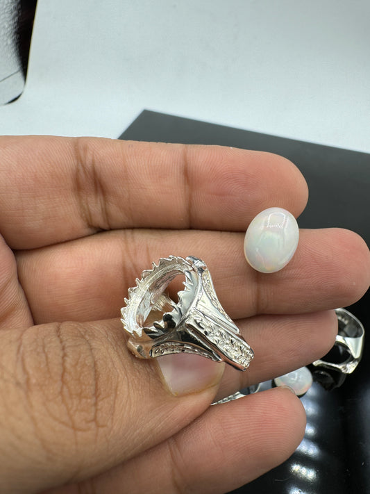 AAE 2491, Opal Stone Chandi Ring.