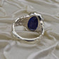 AAE 1433 Chandi Ring 925, Stone: Blue Sapphire (Neelam)