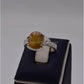 AAE 1568 Chandi Ring 925, Stone: Yellow Sapphire (Pukhraj)