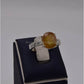 AAE 1568 Chandi Ring 925, Stone: Yellow Sapphire (Pukhraj)