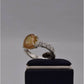 AAE 1568 Chandi Ring 925, Stone: Yellow Sapphire (Pukhraj)