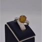 AAE 1568 Chandi Ring 925, Stone: Yellow Sapphire (Pukhraj)
