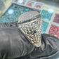 AAE 7780 Chandi Ring 925, Stone: Dur e Najaf