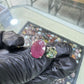AAE 7784 Chandi Ring 925, Stone: Ruby (Yaqoot) & Green Moissanite