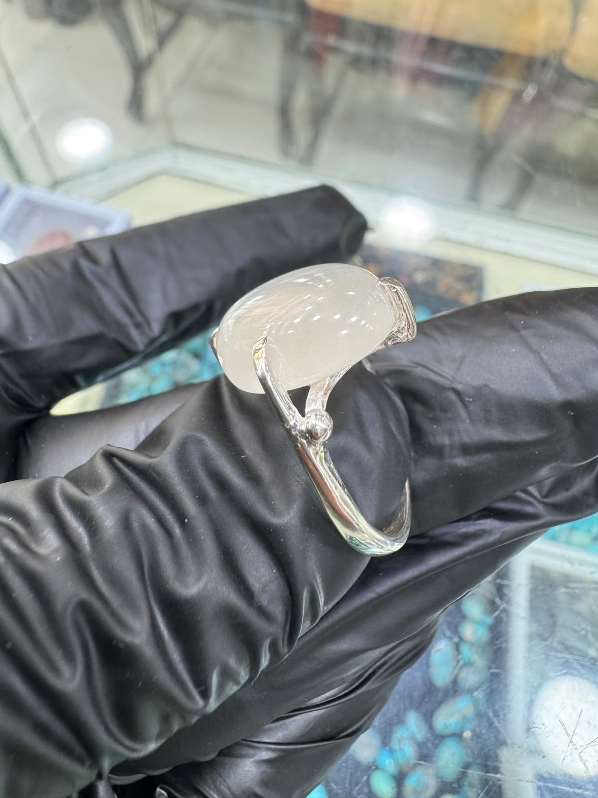 AAE 7787 Chandi Ring 925, Stone: Dur e Najaf