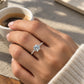AAE 6940 Chandi Ring 925, Stone: Moissanite