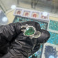 AAE 7782 Chandi Ring 925, Stone Emerald (Zamurd)