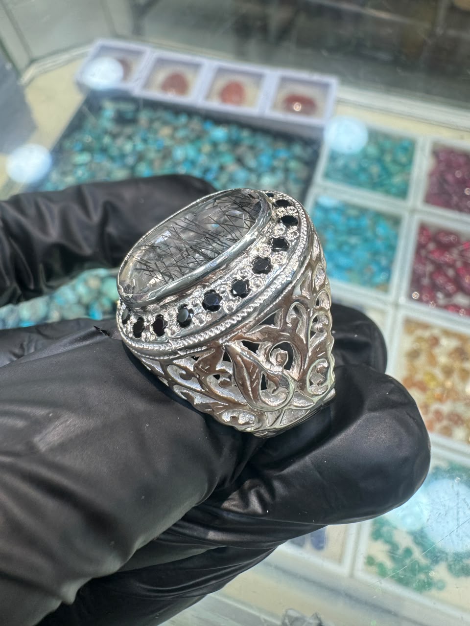 AAE 6894 CHANDI RING 925, STONE: MOH E NAJAF