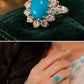 AAE 1216 Chandi Ring 925, Stone: Feroza (Turquoise)