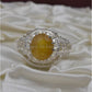 AAE 3421 Chandi Ring 925, Stone: Yellow Sapphire (Pukhraj)