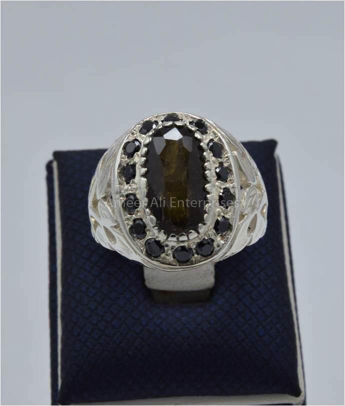 AAE 5819 Chandi Ring 925, Stone: Zabarjad - AmeerAliEnterprises